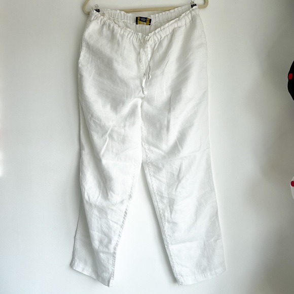 Charter Club Pants - White Linen Slacks
